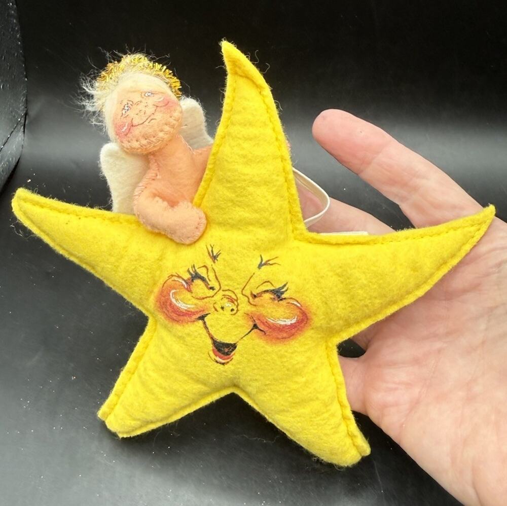 1994 Tree Top Star with Angel Annalee Doll Vintage Christmas Ornament Rare! LO29